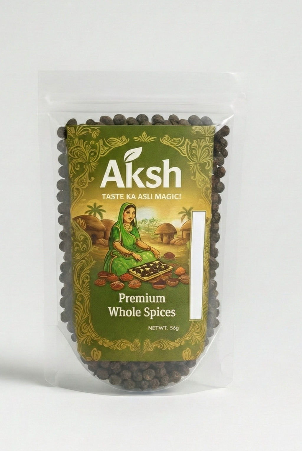 Premium Black Pepper (Kali Mirch) – Strong Aroma & Bold Flavor-Akshfoods