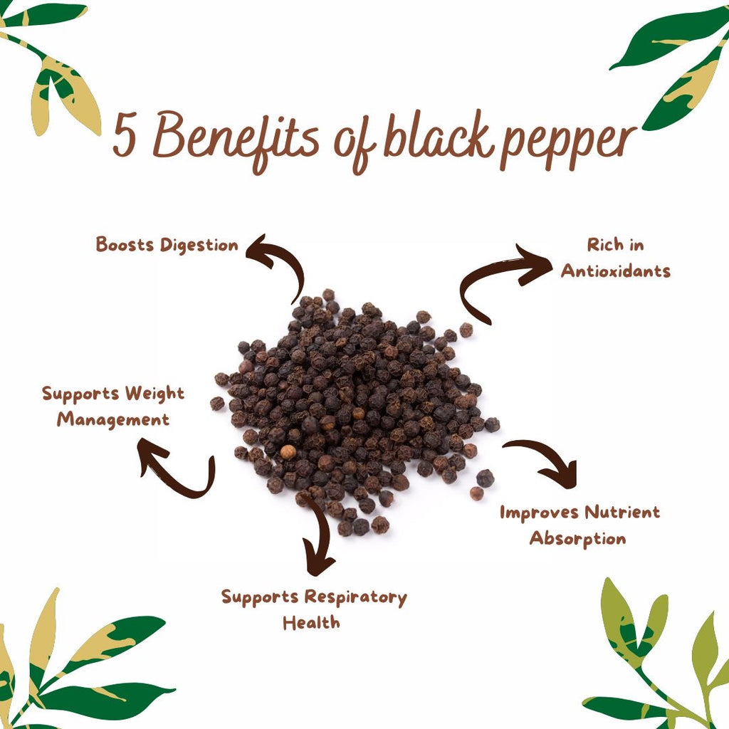 Premium Black Pepper (Kali Mirch) – Strong Aroma & Bold Flavor-Akshfoods